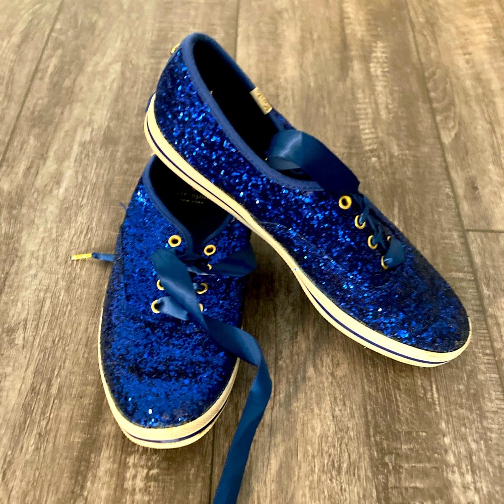 Kate Spade x Keds Royal Blue Glitter Sneakers